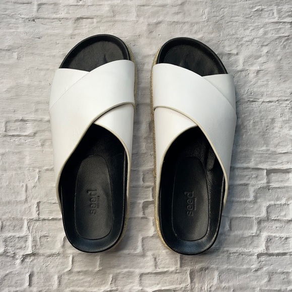 Seed Heritage Shoes - SEED HERITAGE | Criss Cross Platform Slides
